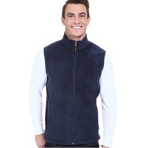Woolrich Men’s Fleece Zip Vest Navy Blue Andes Fuzzy Insulated Size Medium